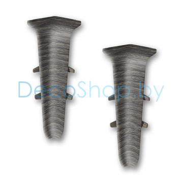 Внутренний угол для плинтуса напольного пластикового Ideal Деконика 85мм 352 Каштан серый, (шт)