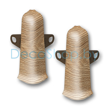 Наружный угол для плинтуса напольного пластикового Ideal Деконика 85мм 221 Дуб янтарный, (шт)