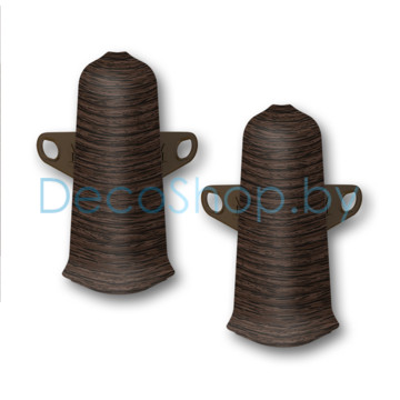 Наружный угол для плинтуса напольного пластикового Ideal Деконика 85мм 301 Венге, (шт)