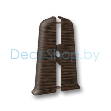 Заглушки торцевые для плинтуса напольного пластикового Ideal Деконика 85мм 301 Венге, (пара)