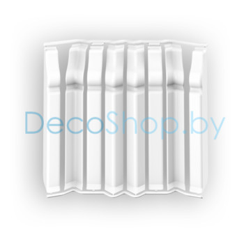 Набор накладок для плинтуса Ideal Дюра фигурного 80мм 001 Белый (8шт, флоупак)