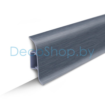 Плинтус напольный пластиковый Ideal Классик 55мм 024 Синий с центральной планкой (L 2,2м)