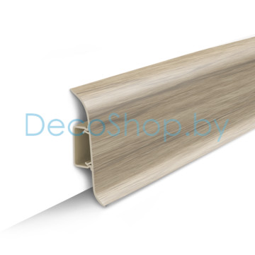 Плинтус напольный пластиковый Ideal Классик 55мм 263 Клен северный с центральной планкой (L 2,2м)