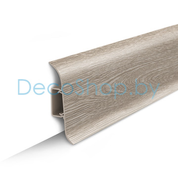 Плинтус напольный пластиковый Ideal Классик 55мм 415 Дуб палена с центральной планкой (L 2,2м)