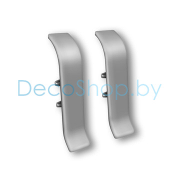 Соединитель для плинтуса напольного пластикового Ideal Классик 55мм 081 Серебристый, (шт)