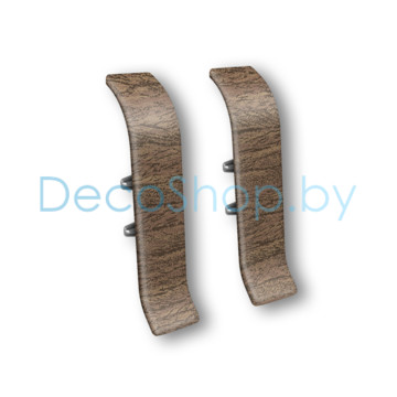 Соединитель для плинтуса напольного пластикового Ideal Классик 55мм 291 Орех, (шт)