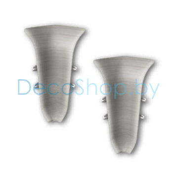 Угол внутренний для плинтуса напольного пластикового Ideal Классик 55мм 268 Клен серый, (шт)