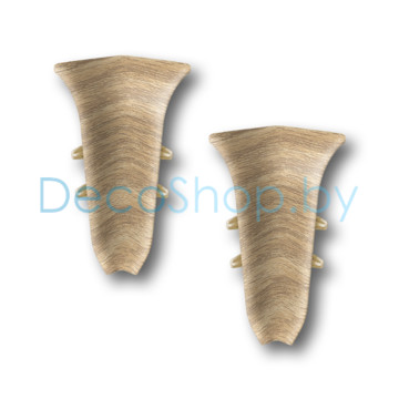 Угол внутренний для плинтуса напольного пластикового Ideal Классик 55мм 272 Сосна золотистая, (шт)