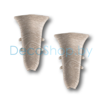 Угол внутренний для плинтуса напольного пластикового Ideal Классик 55мм 415 Дуб палена, (шт)