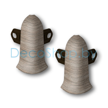 Угол наружный для плинтуса напольного пластикового Ideal Классик 55мм 205 Дуб капучино, (шт)