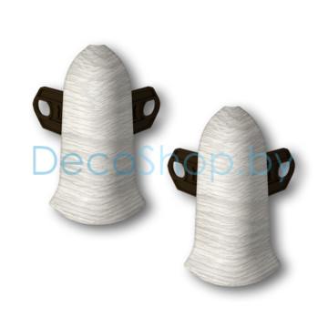 Угол наружный для плинтуса напольного пластикового Ideal Классик 55мм 230 Дуб айсберг, (шт)