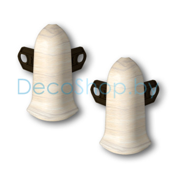 Угол наружный для плинтуса напольного пластикового Ideal Классик 55мм 262 Клен вермонт, (шт)