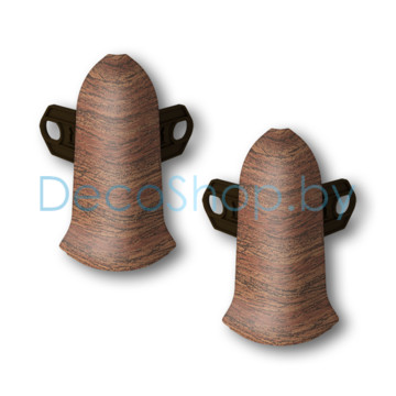 Угол наружный для плинтуса напольного пластикового Ideal Классик 55мм 341 Ольха, (шт)