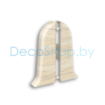 Заглушки торцевые для плинтуса напольного пластикового Ideal Классик 55мм 262 Клен вермонт, (пара)