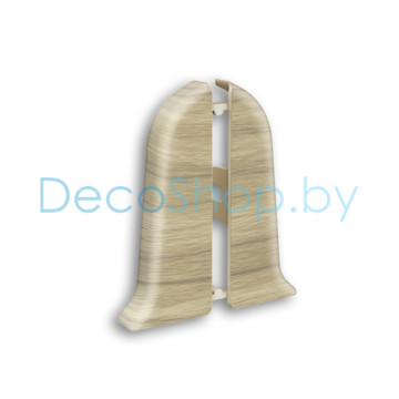 Заглушки торцевые для плинтуса напольного пластикового Ideal Классик 55мм 263 Клен северный, (пара)