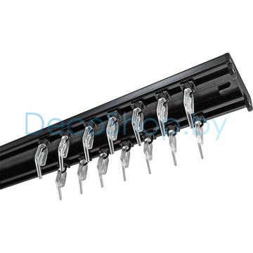 Профильный алюминиевый карниз для штор Эскар «Катал 7» (черный)