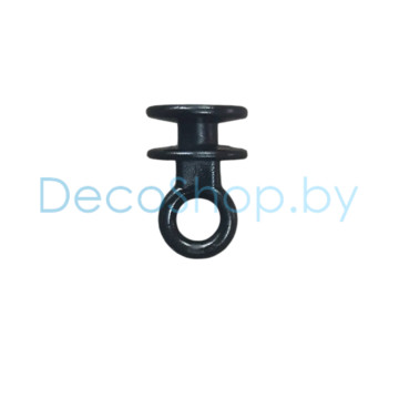 Бегунок круглый для профильного алюминиевого карниза для штор D6, D8, D9 «PREMIUM» черный (уп 10шт)