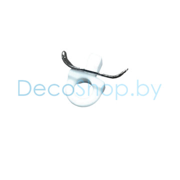 Стопор поворотный для профильного алюминиевого карниза для штор D2 «PREMIUM» белый (шт)