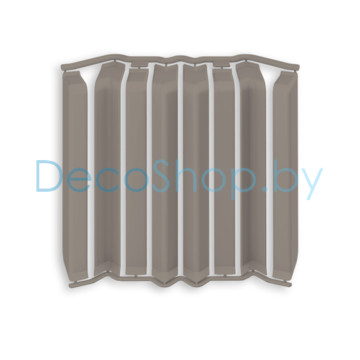 Набор накладок для плинтуса Ideal Дюра прямоугольного 80мм 036 платиново-серый (8шт, флоупак)