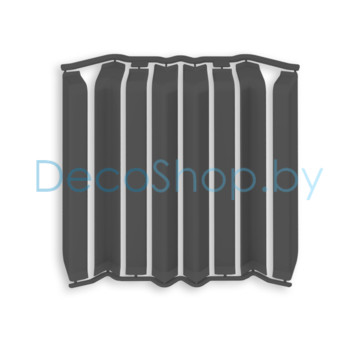 Набор накладок для плинтуса Ideal Дюра прямоугольного 80мм 093 графит (8шт, флоупак)