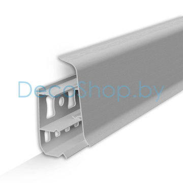 Плинтус напольный пластиковый Ideal Деконика 55мм 002 Светло-серый (L 2,2м)