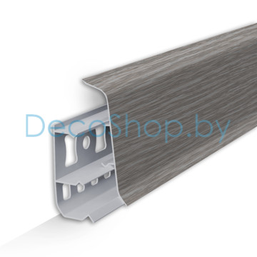 Плинтус напольный пластиковый Ideal Деконика 55мм 210 Дуб пепельный (L 2,2м)