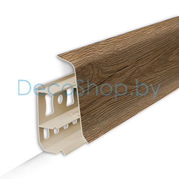Плинтус напольный пластиковый Ideal Деконика 55мм 211 Дуб рустик (L 2,2м)