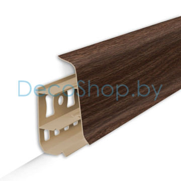Плинтус напольный пластиковый Ideal Деконика 55мм 291 Орех (L 2,2м)