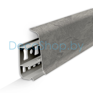 Плинтус напольный пластиковый Ideal Деконика 55мм 547 Лофт светло-серый (L 2,2м)