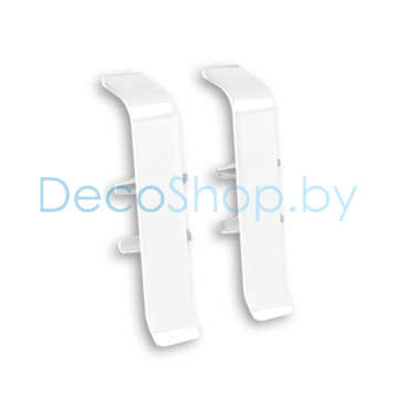 Соединитель для плинтуса напольного пластикового Ideal Деконика 55мм 001-0 Белый глянцевый, (шт)