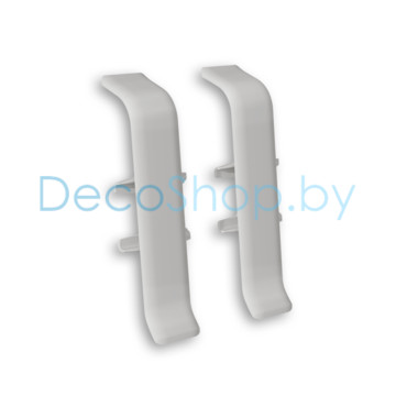 Соединитель для плинтуса напольного пластикового Ideal Деконика 55мм 002 Светло-серый, (шт)