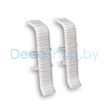 Соединитель для плинтуса напольного пластикового Ideal Деконика 55мм 255 Ясень бьянко, (шт)