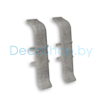 Соединитель для плинтуса напольного пластикового Ideal Деконика 55мм 547 Лофт светло-серый, (шт)