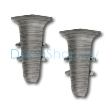 Внутренний угол для плинтуса напольного пластикового Ideal Деконика 55мм 210 Дуб пепельный, (шт)