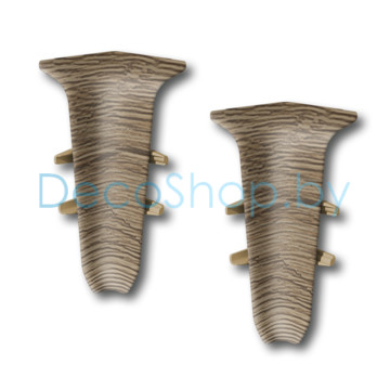 Внутренний угол для плинтуса напольного пластикового Ideal Деконика 55мм 211 Дуб рустик, (шт)