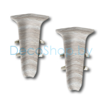 Внутренний угол для плинтуса напольного пластикового Ideal Деконика 55мм 294 Орех антик, (шт)