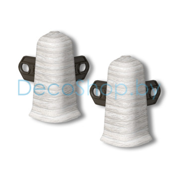 Наружный угол для плинтуса напольного пластикового Ideal Деконика 55мм 265 Клен патина, (шт)