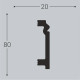 Плинтус напольный из полистирола BELLO DECO XPS П3 80-20 (L 2,0м)