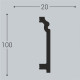 Плинтус напольный из полистирола BELLO DECO XPS П4 100-20 (L 2,0м)