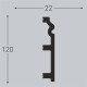 Плинтус напольный из полистирола BELLO DECO XPS П5 120-22 (L 2,0м)