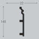 Плинтус напольный из полистирола BELLO DECO XPS П9 140-22 (L 2,0м)