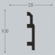 Плинтус напольный из полистирола BELLO DECO XPS П10 100-20 (L 2,0м)