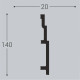 Плинтус напольный из полистирола BELLO DECO XPS П13 140-20 (L 2,0м)