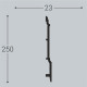 Плинтус напольный из полистирола BELLO DECO XPS П17 250-23 (L 2,0м)