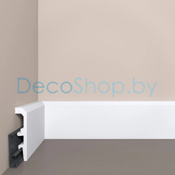 Плинтус напольный из полистирола с монтажной планкой BELLO DECO XPS П22 90-20М (L 2,0м)