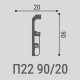 Плинтус напольный из полистирола с монтажной планкой BELLO DECO XPS П22 90-20М (L 2,0м)