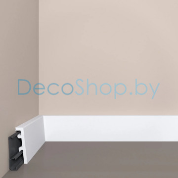 Плинтус напольный из полистирола с монтажной планкой BELLO DECO XPS П23 60-20М (L 2,0м)