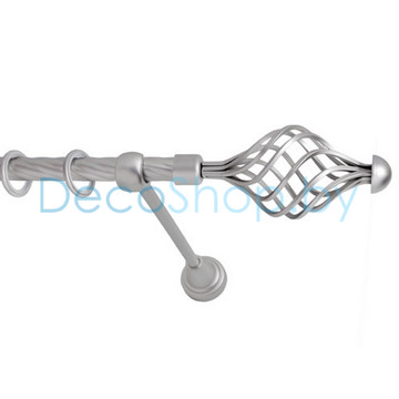 Карниз для штор Lm Décor «Вираж» 16 мм (сатин, однорядный, труба витая)