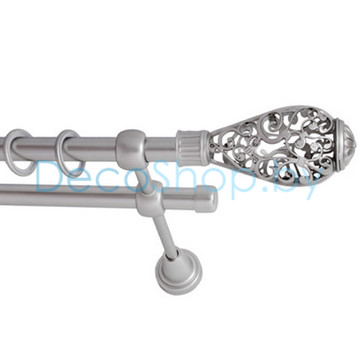 Карниз для штор Lm Décor «Эллада» 16 мм / 16 мм (сатин, двухрядный, труба гладкая)