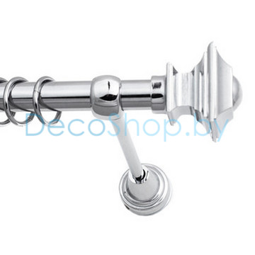 Карниз для штор Lm Décor «Верди» 19 мм (хром, однорядный, труба гладкая)